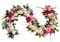 Spring Floral Garlands – Artificial Rose & Dahlia Flower Garland, Silk Floral Vine for Wedding, Mantle, Party, Table Centerpiece, Indoor & Outdoor Decor
